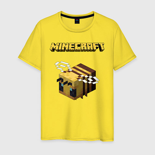 Мужская футболка Minecraft / Желтый – фото 1