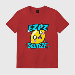 Футболка хлопковая мужская Easy Peasy Lemon Squeezy, цвет: красный