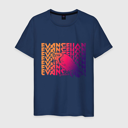 Мужская футболка Евангилион / Тёмно-синий – фото 1