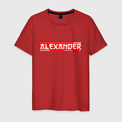 Футболка хлопковая мужская АлександрAlexander, цвет: красный