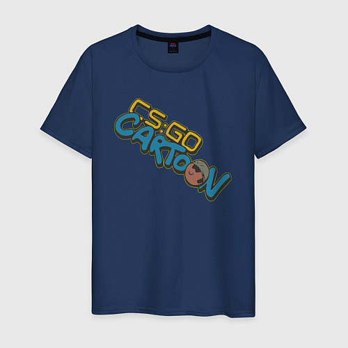 Мужская футболка CS:GO Cartoon / Тёмно-синий – фото 1