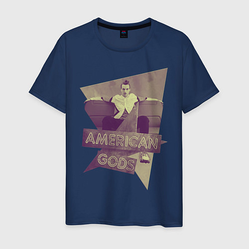 Мужская футболка Техномальчик Американские Боги / Тёмно-синий – фото 1