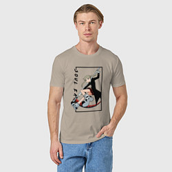 Футболка хлопковая мужская Моя геройская академия, цвет: миндальный — фото 2