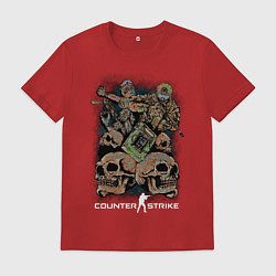 Футболка хлопковая мужская Counter Strike, цвет: красный
