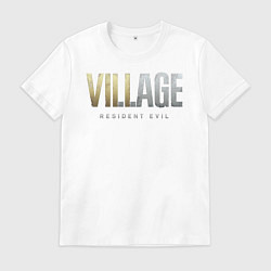 Футболка хлопковая мужская Resident evil 8, цвет: белый