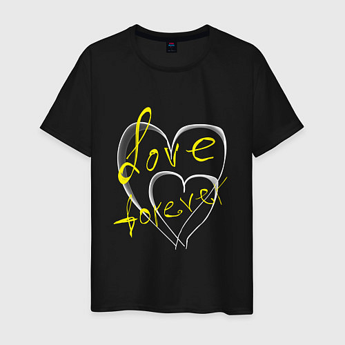 Мужская футболка Love forever / Черный – фото 1
