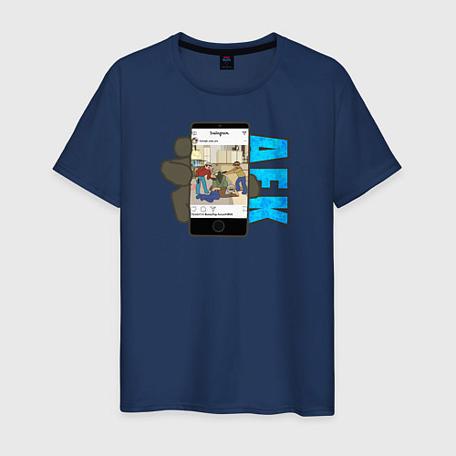 Мужская футболка CS GO AFK / Тёмно-синий – фото 1