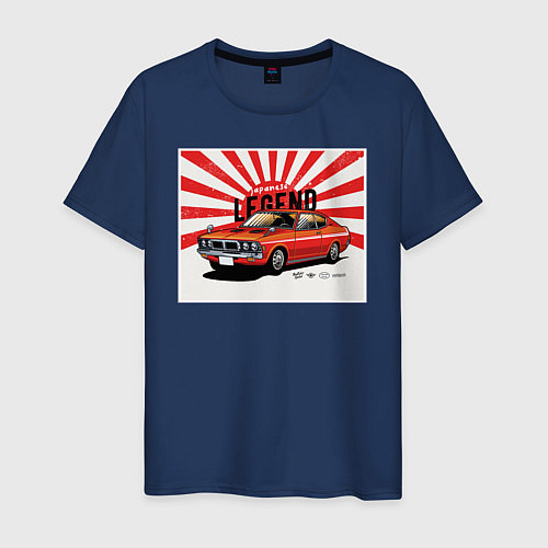 Мужская футболка Japan car / Тёмно-синий – фото 1