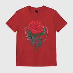 Футболка хлопковая мужская Skull&Rose, цвет: красный