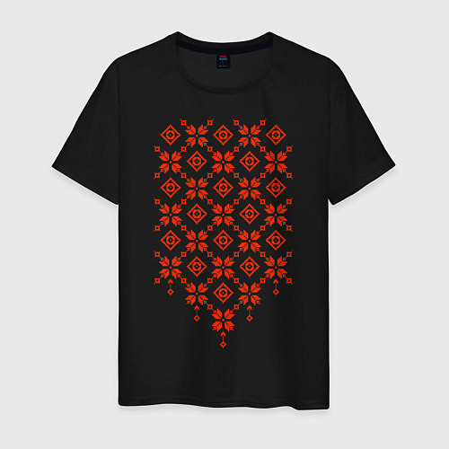 Мужская футболка Белорусская вышиванка / Черный – фото 1
