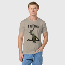 Футболка хлопковая мужская Little Nightmares 2, цвет: миндальный — фото 2