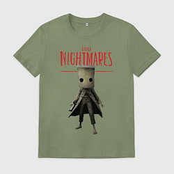 Футболка хлопковая мужская Little Nightmares, цвет: авокадо