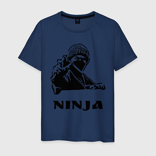Мужская футболка Ninja / Тёмно-синий – фото 1