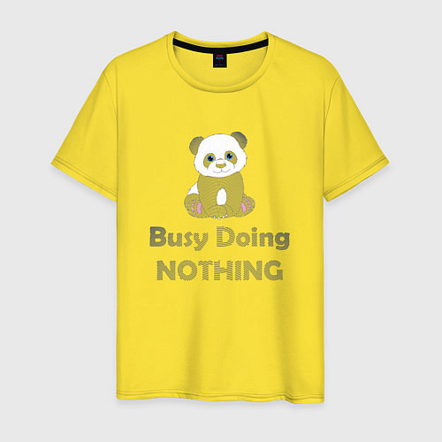 Мужская футболка Панда Panda / Желтый – фото 1