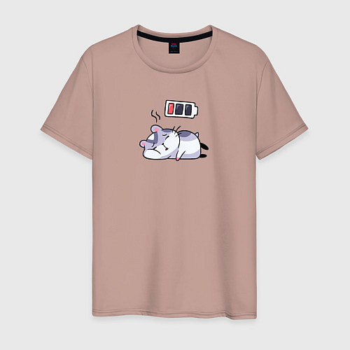 Мужская футболка Хомячок / Пыльно-розовый – фото 1