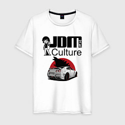 Футболка хлопковая мужская Jdm, цвет: белый