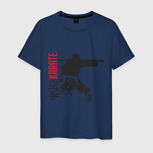 Мужская футболка Каратист / Тёмно-синий – фото 1