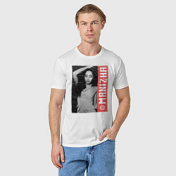 Футболка хлопковая мужская Певица Манижа Евровидение 2021, цвет: белый — фото 2