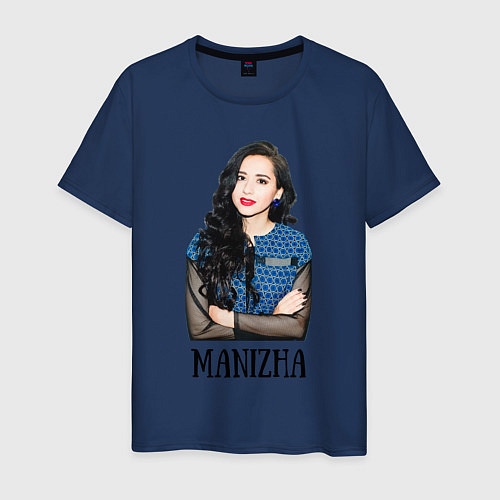Мужская футболка Манижа Manizha / Тёмно-синий – фото 1