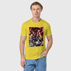 Футболка хлопковая мужская КЛИНОК РАССЕКАЮЩИЙ ДЕМОНОВ, цвет: желтый — фото 2
