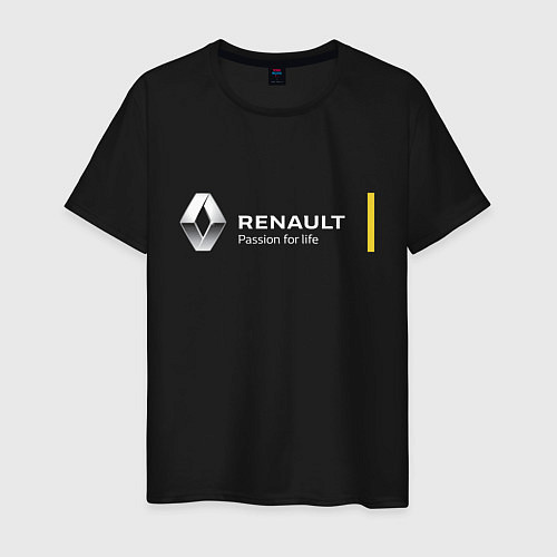 Мужская футболка Renault Passion for life / Черный – фото 1