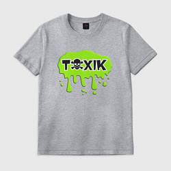 Футболка хлопковая мужская Токсик toxik, цвет: меланж