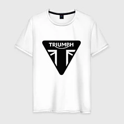 Футболка хлопковая мужская Triumph Мото Лого Z, цвет: белый