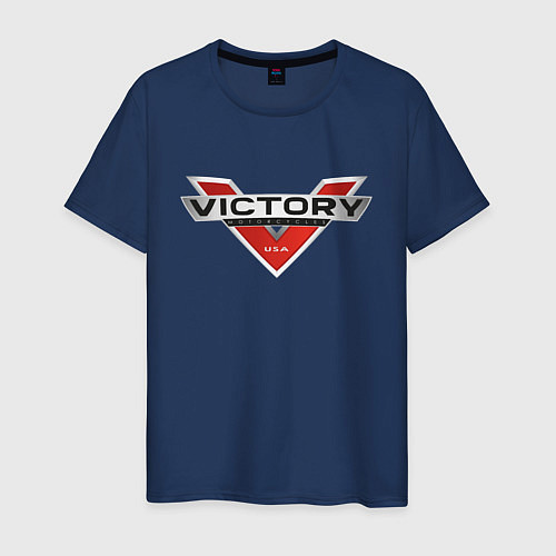 Мужская футболка Victory USA Мото Лого Z / Тёмно-синий – фото 1