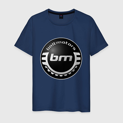 Мужская футболка Bolt Motors Мото Лого Z / Тёмно-синий – фото 1