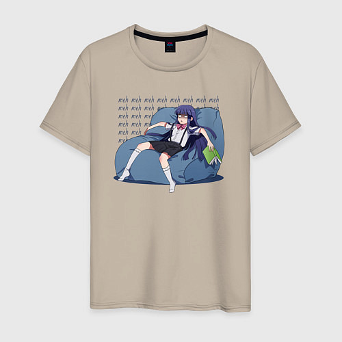 Мужская футболка Meh Meh / Миндальный – фото 1