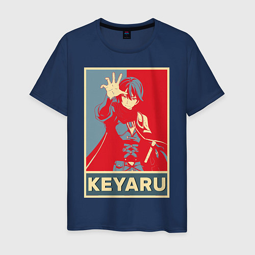 Мужская футболка Keyaru Hero / Тёмно-синий – фото 1