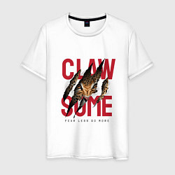 Футболка хлопковая мужская Claw some, цвет: белый