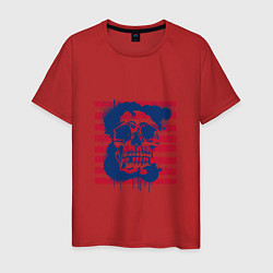 Футболка хлопковая мужская Skull, цвет: красный