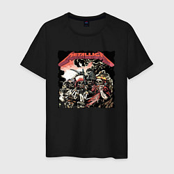 Футболка хлопковая мужская METALLICA HARD ROCK, цвет: черный