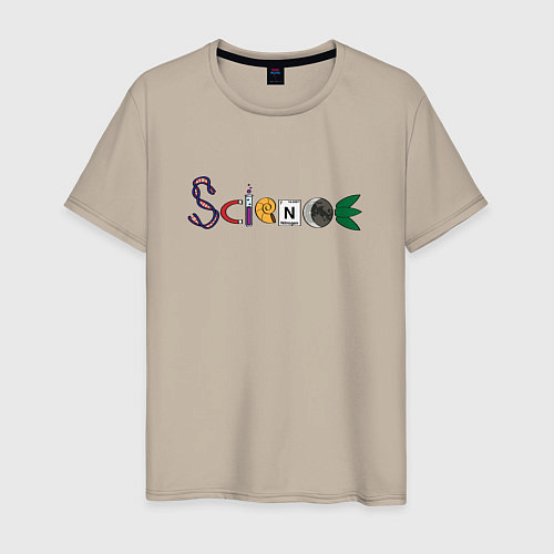 Мужская футболка Science / Миндальный – фото 1