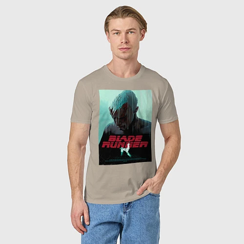 Мужская футболка Слезы в дожде Blade Runner / Миндальный – фото 3