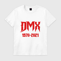 Футболка хлопковая мужская DMX - Rest In Peace, цвет: белый