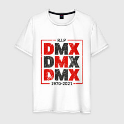 Футболка хлопковая мужская DMX R I P, цвет: белый