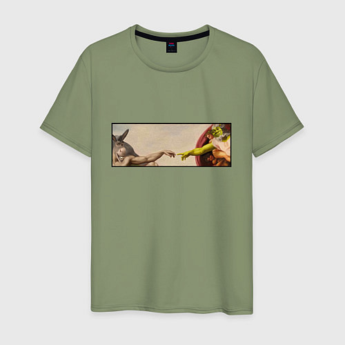 Мужская футболка Шрек: Сотворение ослика / Авокадо – фото 1