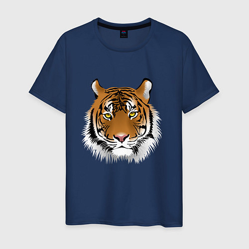 Мужская футболка Тигр / Тёмно-синий – фото 1