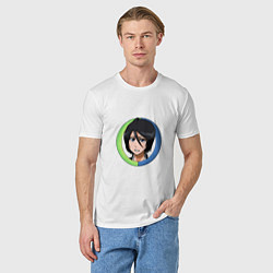 Футболка хлопковая мужская Rukia Kuchiki Bleach, цвет: белый — фото 2