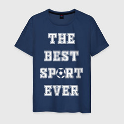 Футболка хлопковая мужская BEST SPORT, цвет: тёмно-синий