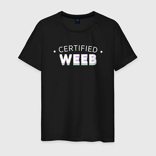 Мужская футболка Certified weeb / Черный – фото 1