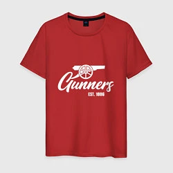 Футболка хлопковая мужская Gunners Arsenal, цвет: красный