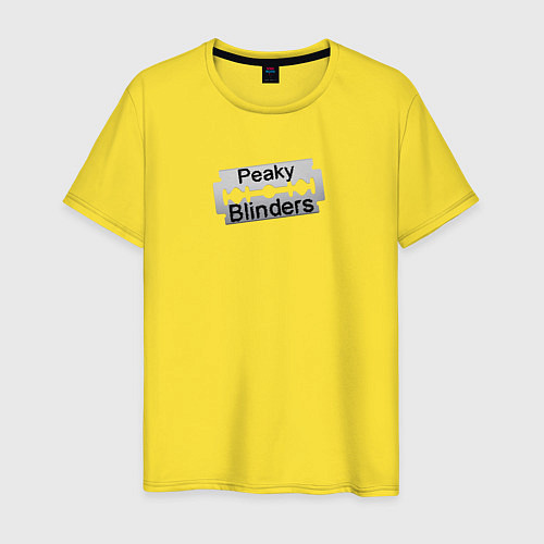 Мужская футболка Острые Козырьки Лезвие / Желтый – фото 1