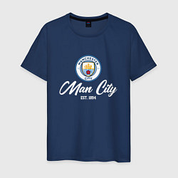 Футболка хлопковая мужская MAN CITY EST 1894, цвет: тёмно-синий