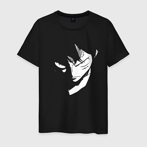 Мужская футболка Луффи из аниме One Piece / Черный – фото 1