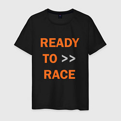Футболка хлопковая мужская KTM READY TO RACE спина Z, цвет: черный