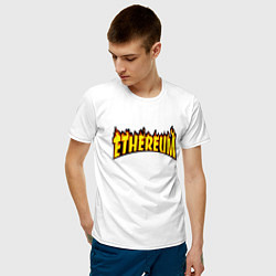 Футболка хлопковая мужская ETHEREUM x THRASHER, цвет: белый — фото 2