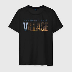Футболка хлопковая мужская Resident Evil 8 Village Logo, цвет: черный